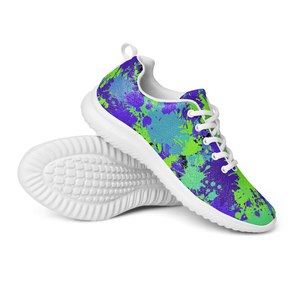 HA!LO Neon Paint Splash — Men's Canvas Athletic Sneaker