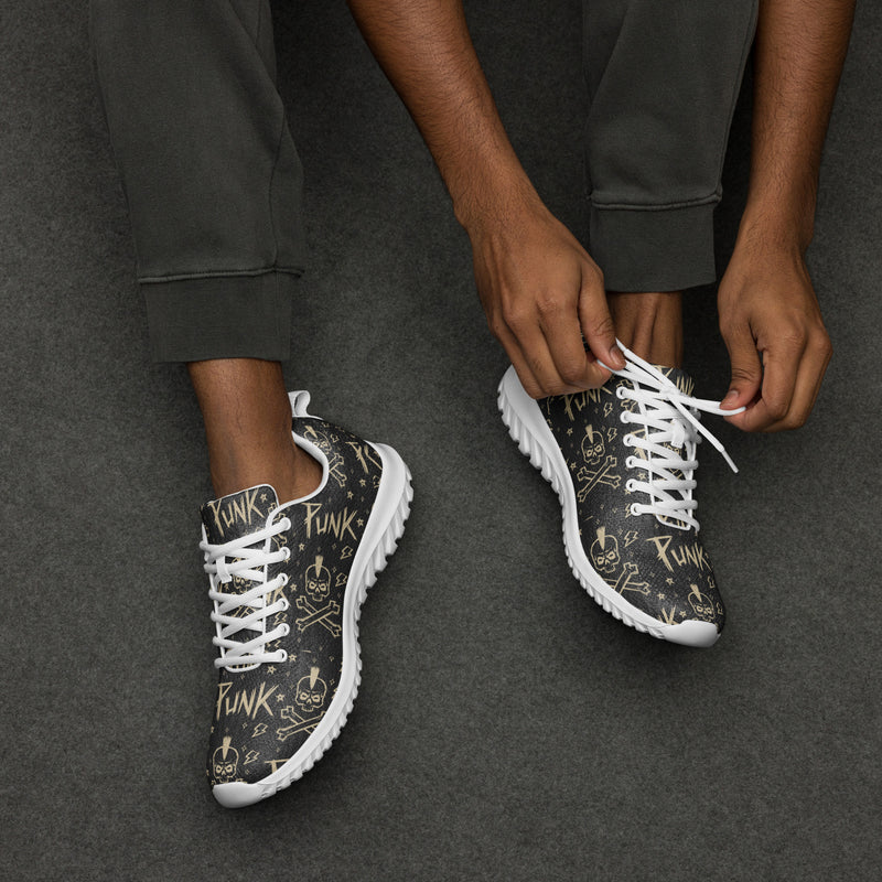 Dark Gold Ornate Athletic #5 - Opposite Side | HA!LO Canvas Sneakers