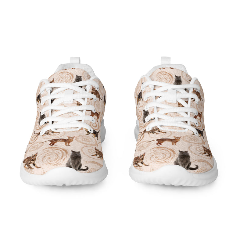 Boho Paw Print Athletic #8 - Front View | HA!LO Canvas Sneakers