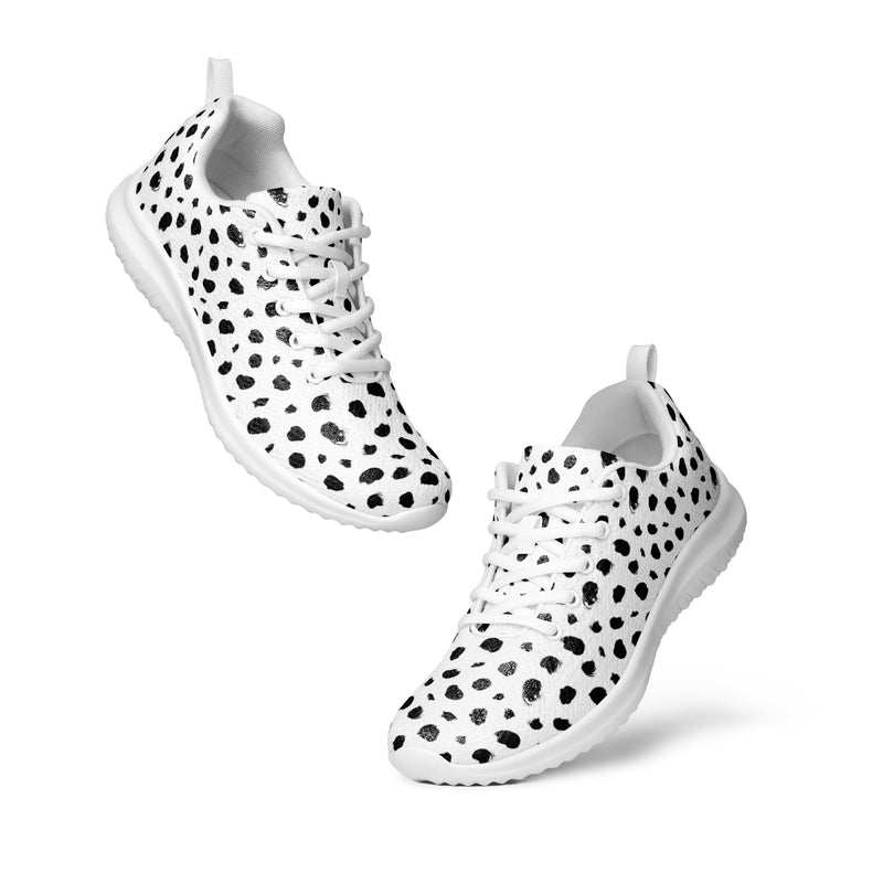 Dalmatian Spot Athletic #14 - Top Down View | HA!LO Canvas Sneakers