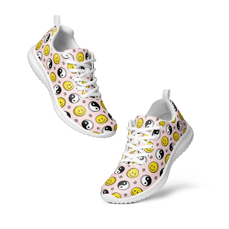 Smiley Yin Yang Athletic #19 - Top Down View | HA!LO Canvas Sneakers