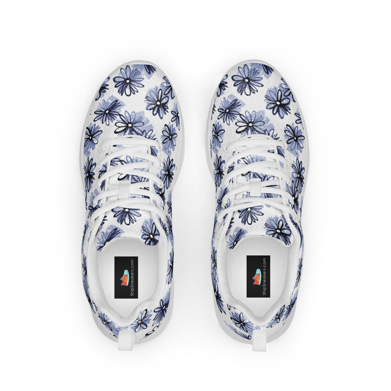 Blue Palm Athletic #21 - Back View | HA!LO Canvas Sneakers