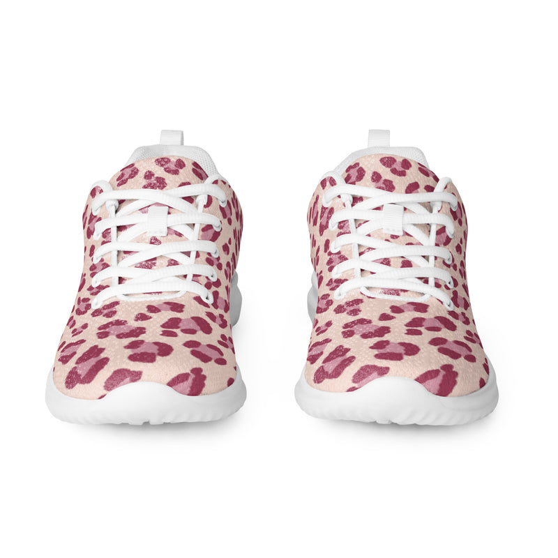 Rose Leopard Athletic #23 - Front View | HA!LO Canvas Sneakers