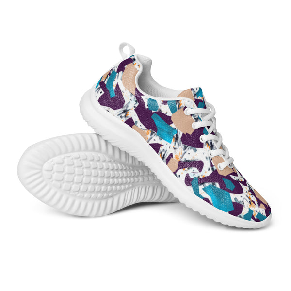HA!LO Purple Abstract — Men's Canvas Athletic Sneaker