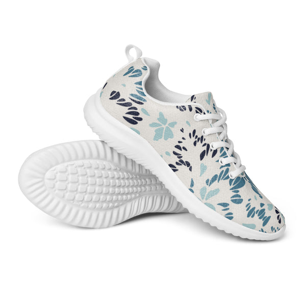 HA!LO Blue Botanical — Men's Canvas Athletic Sneaker