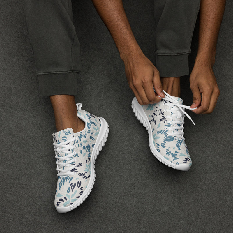 Blue Botanical Athletic #27 - Opposite Side | HA!LO Canvas Sneakers