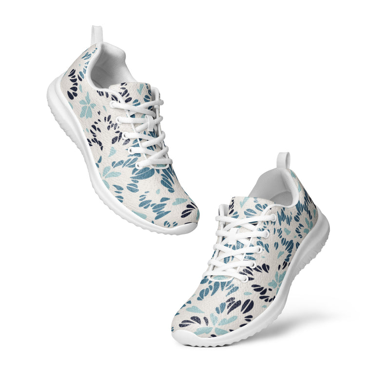 Blue Botanical Athletic #27 - Top Down View | HA!LO Canvas Sneakers