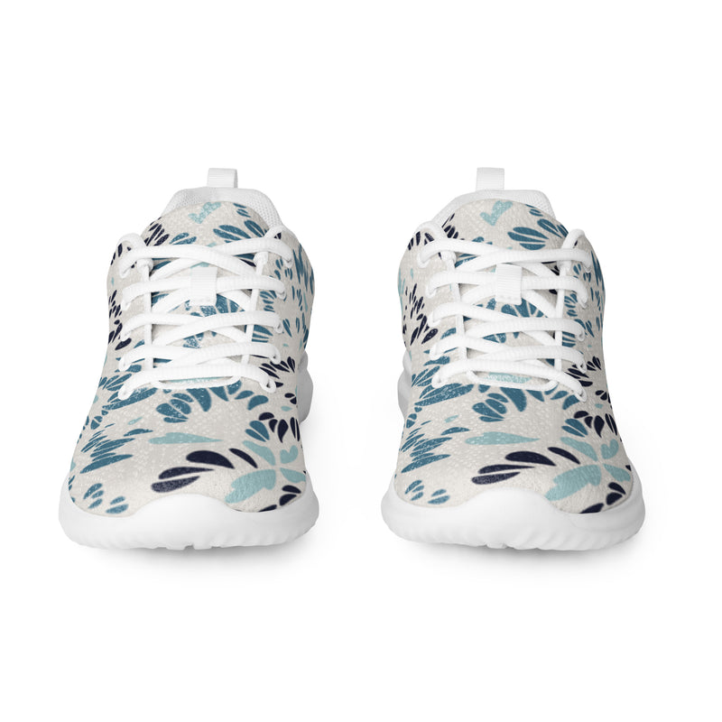 Blue Botanical Athletic #27 - Front View | HA!LO Canvas Sneakers