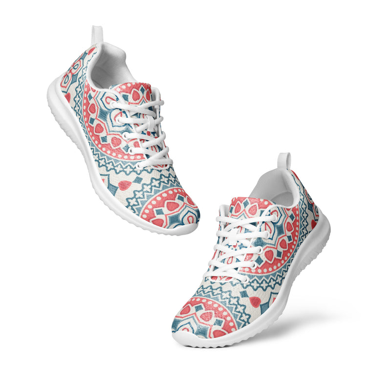 Boho Mandala Athletic #30 - Top Down View | HA!LO Canvas Sneakers