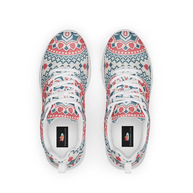Boho Mandala Athletic #30 - Back View | HA!LO Canvas Sneakers
