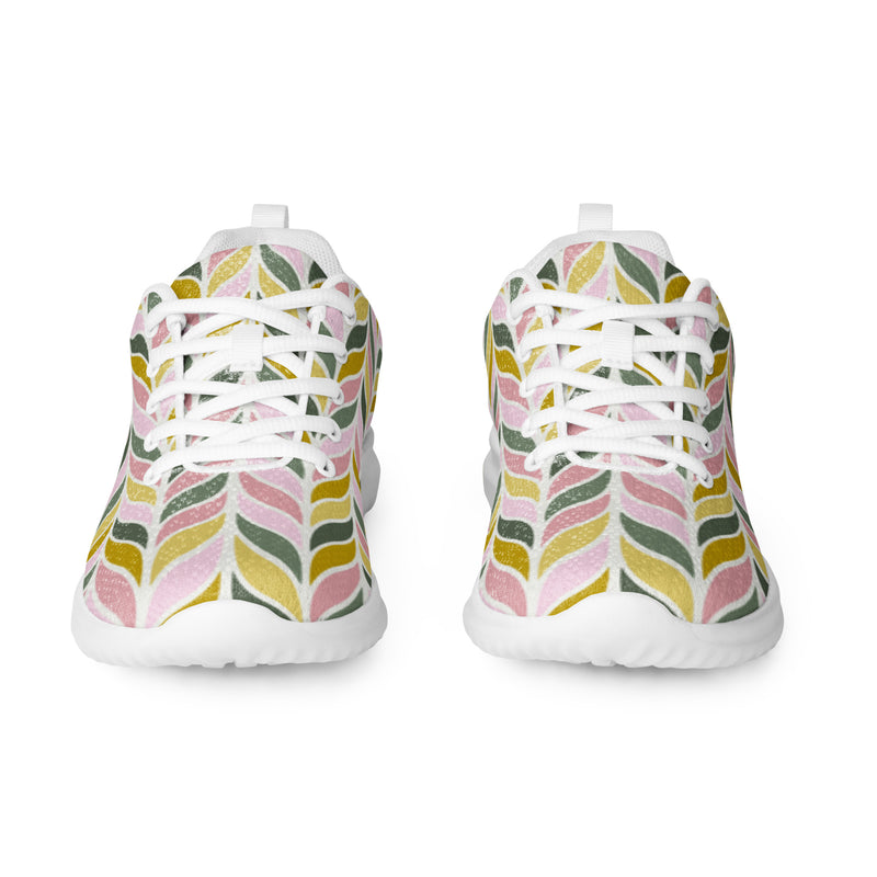 Autumn Leaf Art Athletic #32 - Front View | HA!LO Canvas Sneakers