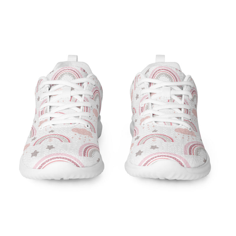 Pink Boho Arch Athletic #33 - Front View | HA!LO Canvas Sneakers