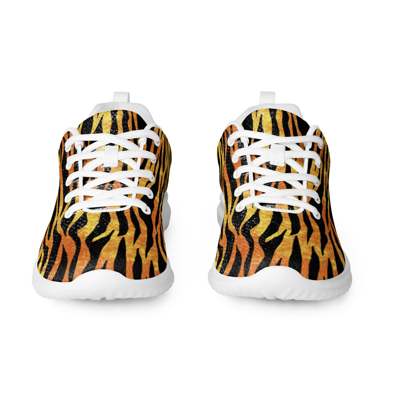 Tiger Print Athletic #36 - Front View | HA!LO Canvas Sneakers