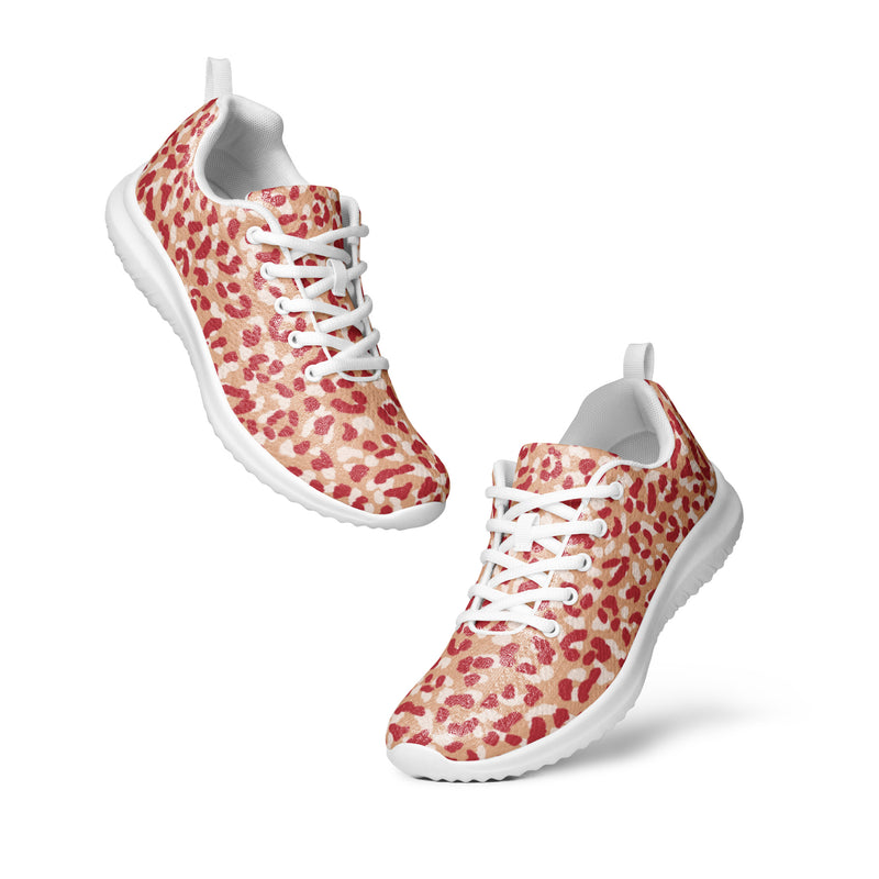 Pink Leopard Athletic #38 - Top Down View | HA!LO Canvas Sneakers