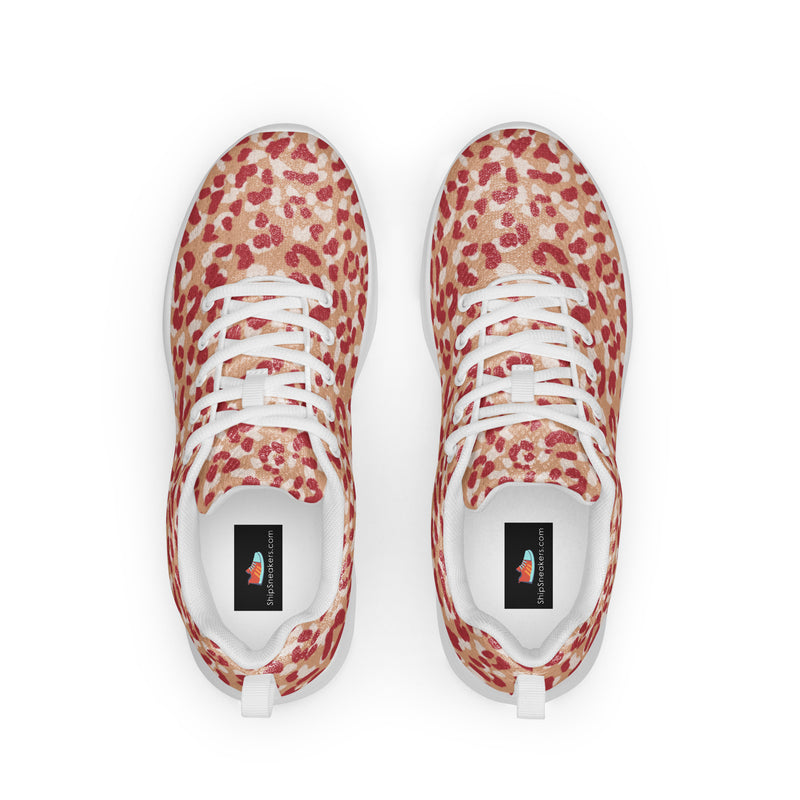 Pink Leopard Athletic #38 - Back View | HA!LO Canvas Sneakers