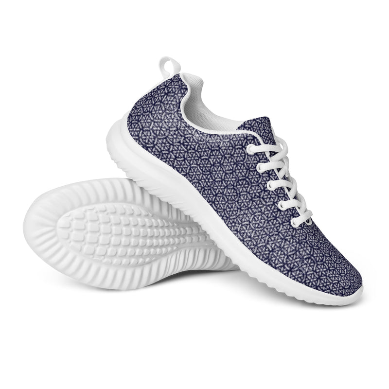 Indigo Paisley Athletic #41 - Canvas High Top Sneakers | HA!LO