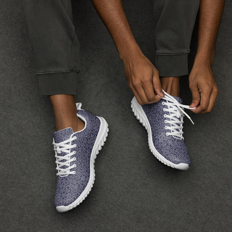 Indigo Paisley Athletic #41 - Opposite Side | HA!LO Canvas Sneakers