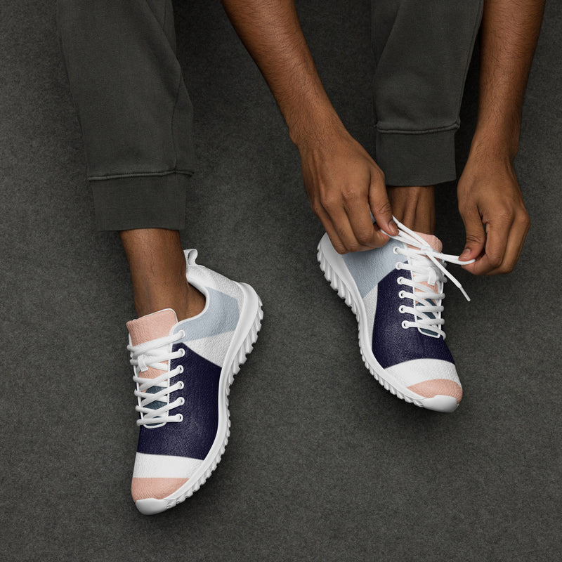 Navy Color Block Athletic #42 - Opposite Side | HA!LO Canvas Sneakers