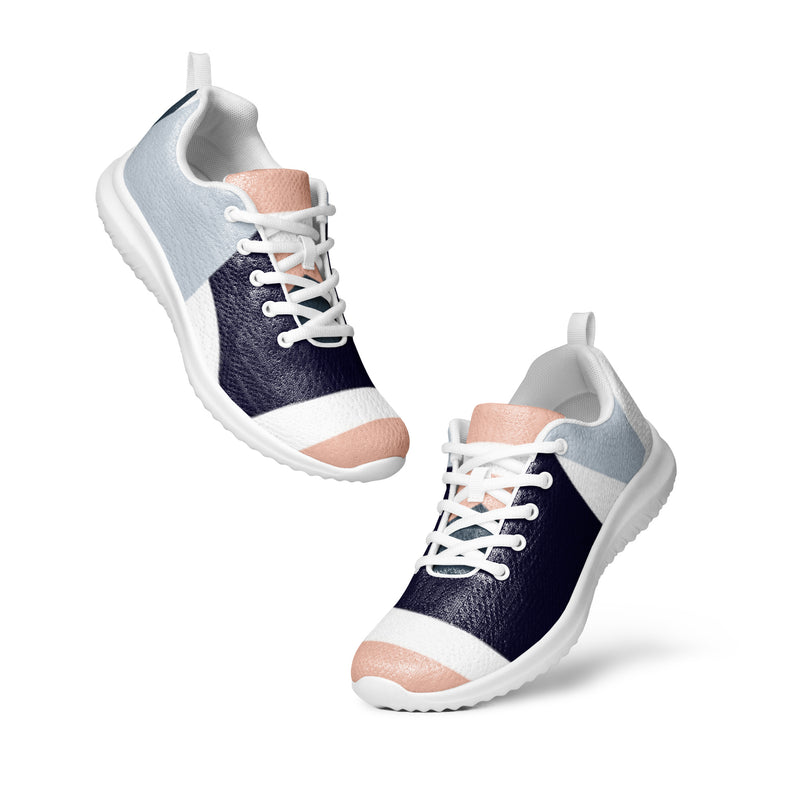 Navy Color Block Athletic #42 - Top Down View | HA!LO Canvas Sneakers