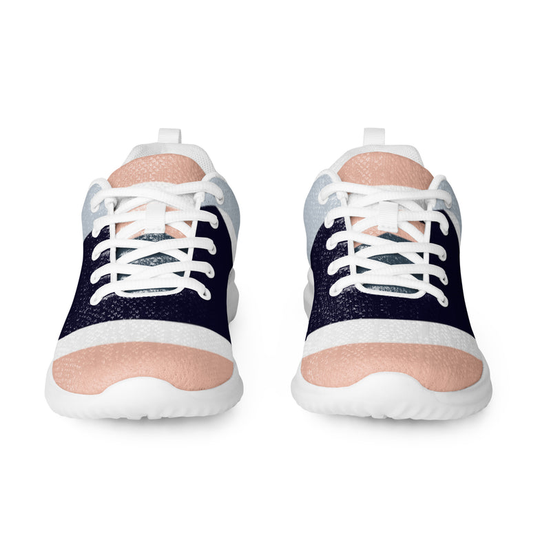Navy Color Block Athletic #42 - Front View | HA!LO Canvas Sneakers