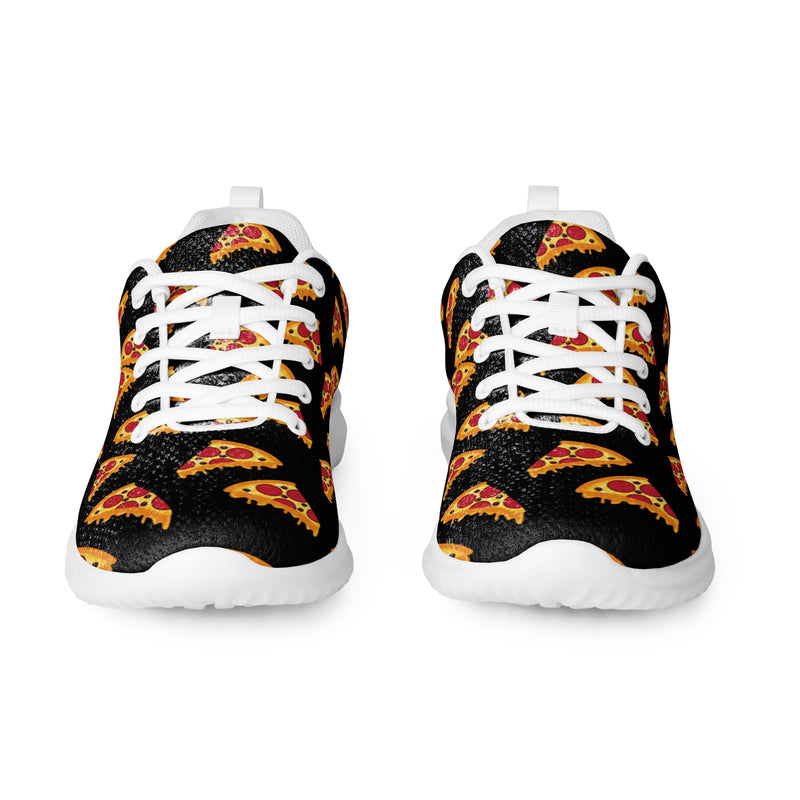 Dark Pizza Slice Athletic #44 - Front View | HA!LO Canvas Sneakers