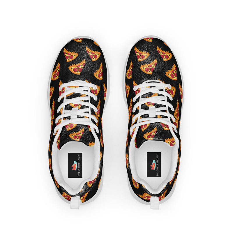 Dark Pizza Slice Athletic #44 - Back View | HA!LO Canvas Sneakers