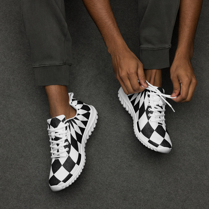 Op Art Geometric Athletic #48 - Opposite Side | HA!LO Canvas Sneakers
