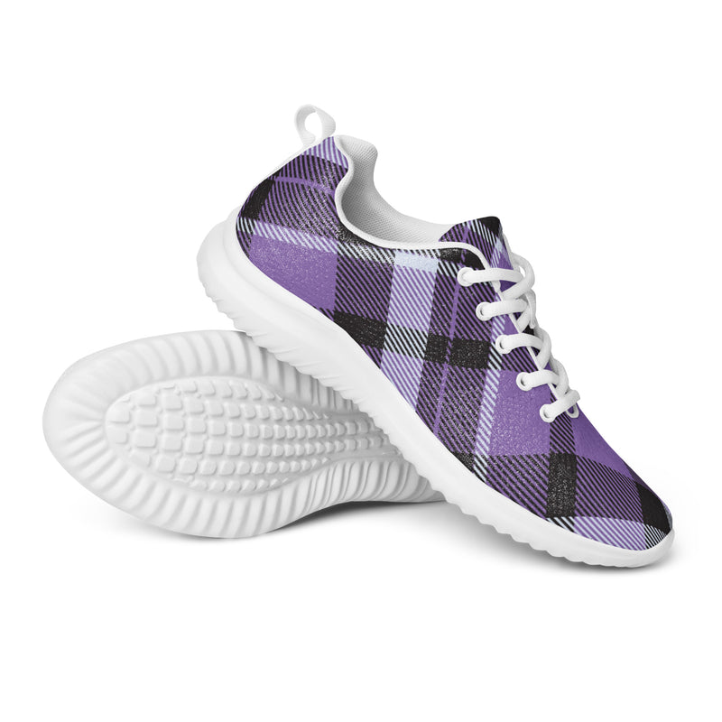 Purple Buffalo Check Athletic #51 - Canvas High Top Sneakers | HA!LO