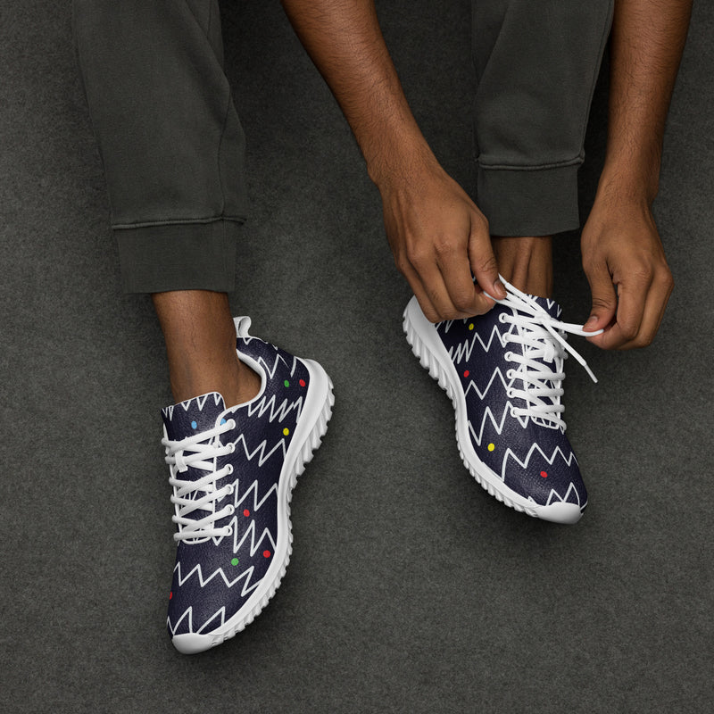 Navy Lightning Athletic #52 - Opposite Side | HA!LO Canvas Sneakers