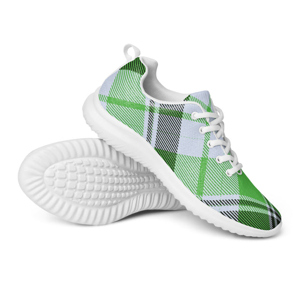 HA!LO Green Tartan — Men's Canvas Athletic Sneaker