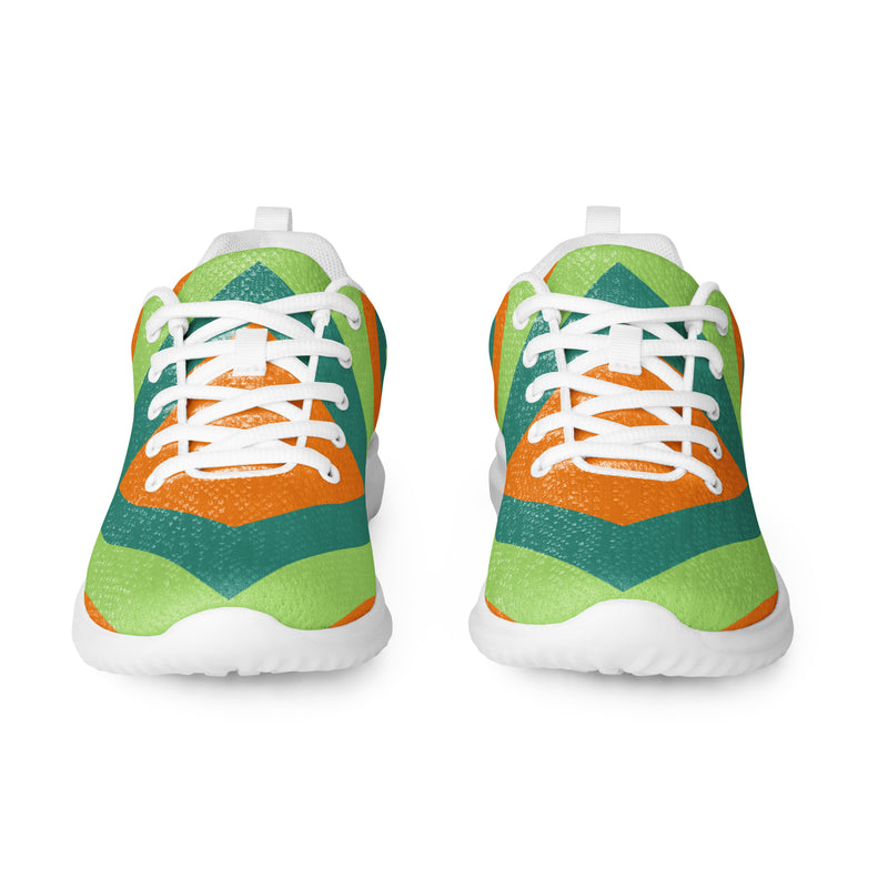 Citrus Block Athletic #54 - Front View | HA!LO Canvas Sneakers
