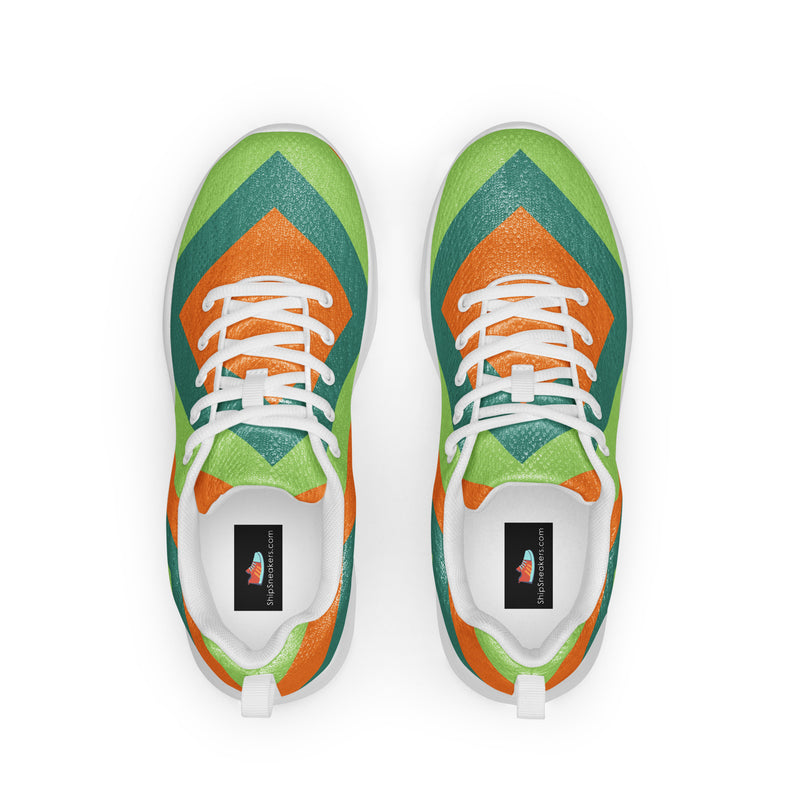 Citrus Block Athletic #54 - Back View | HA!LO Canvas Sneakers