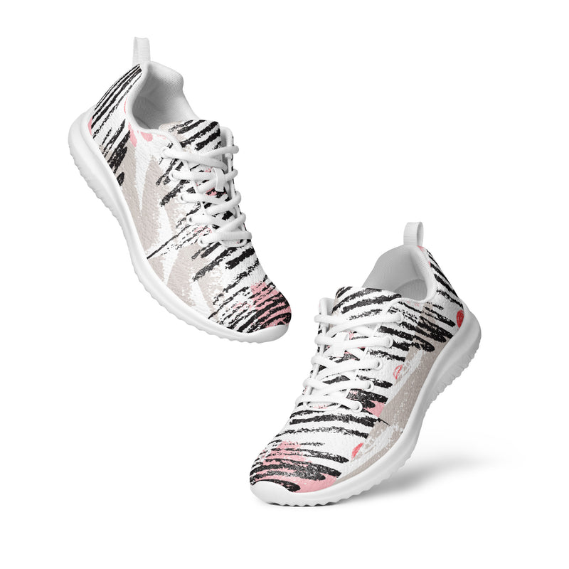 Abstract Brush Athletic #58 - Top Down View | HA!LO Canvas Sneakers