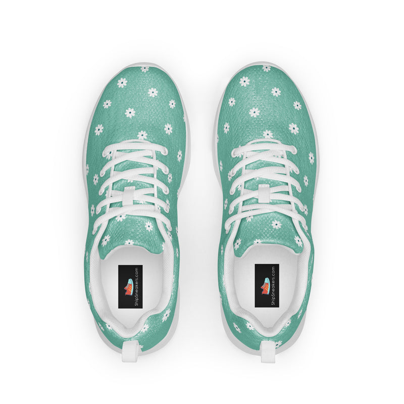 Mint Daisy Athletic #64 - Back View | HA!LO Canvas Sneakers