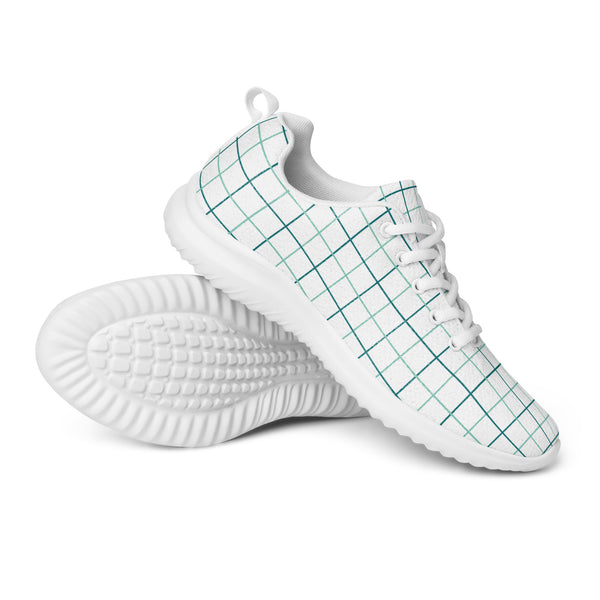 HA!LO Teal Grid — Men's Canvas Athletic Sneaker