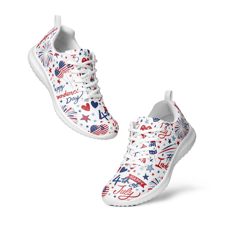 Patriotic Firework Athletic #69 - Top Down View | HA!LO Canvas Sneakers