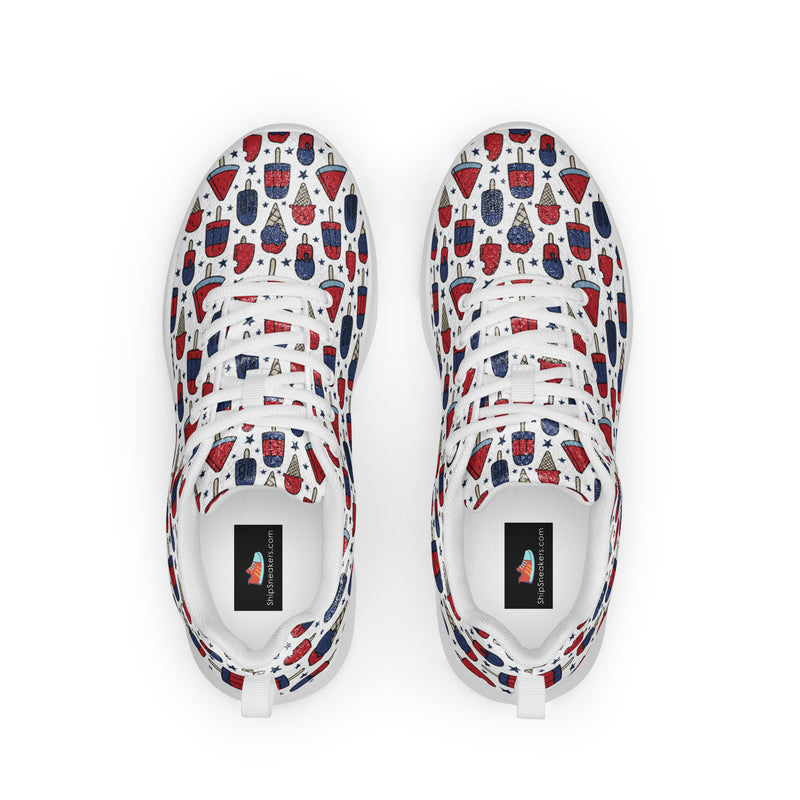 Navy Fruit Dot Athletic #74 - Back View | HA!LO Canvas Sneakers