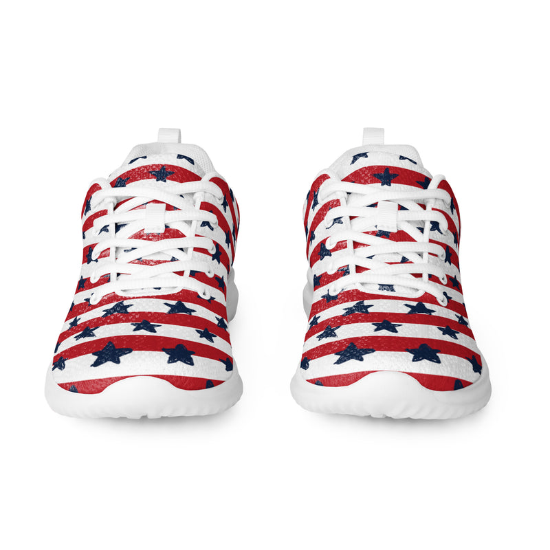 Candy Cane Stripe Athletic #75 - Front View | HA!LO Canvas Sneakers