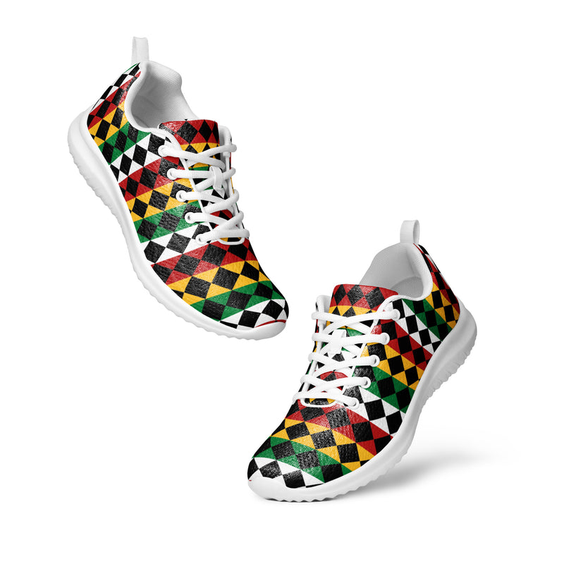 Colorful Argyle Athletic #83 - Top Down View | HA!LO Canvas Sneakers