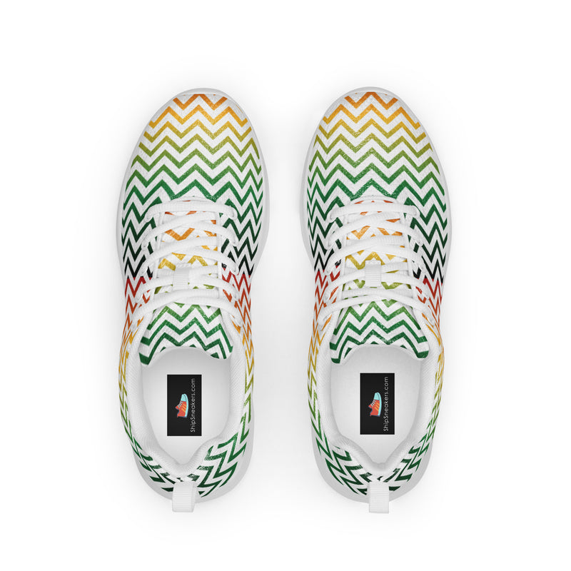 Holiday Chevron Athletic #85 - Back View | HA!LO Canvas Sneakers
