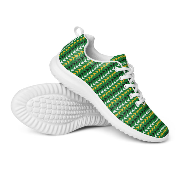 HA!LO Green Knit Stripe — Men's Canvas Athletic Sneaker