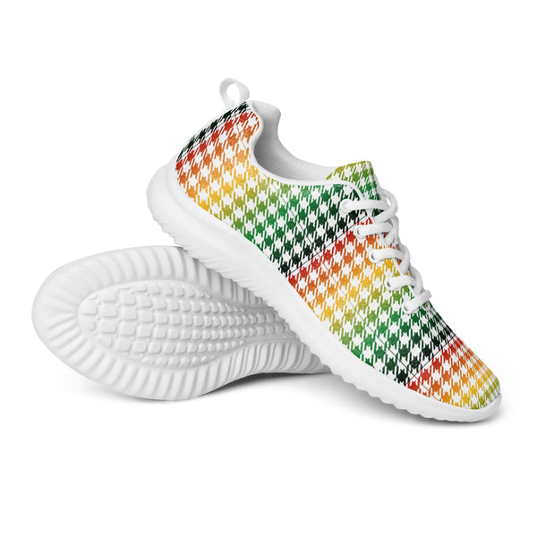 HA!LO Rainbow Gingham — Men's Canvas Athletic Sneaker