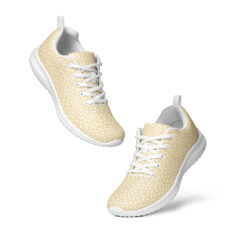 Cream Tiny Dot Athletic #91 - Top Down View | HA!LO Canvas Sneakers
