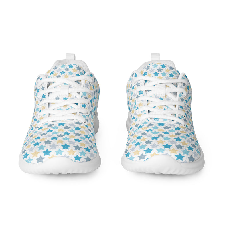 Blue White Dot Athletic #94 - Front View | HA!LO Canvas Sneakers