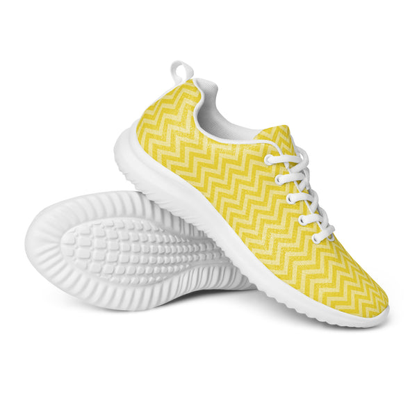 HA!LO Yellow Herringbone — Men's Canvas Athletic Sneaker