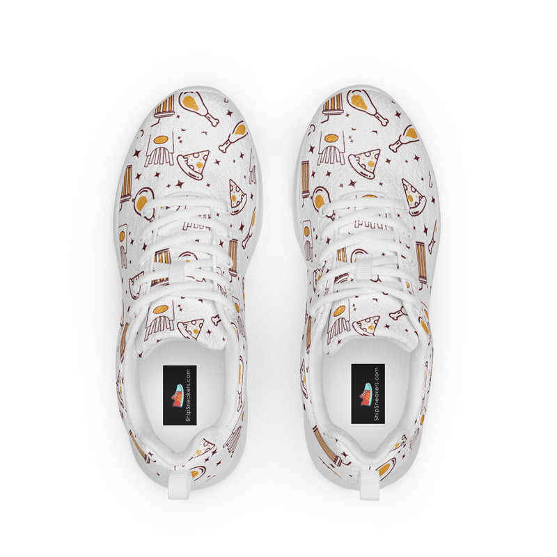 Pizza Doodle Athletic #126 - Back View | HA!LO Canvas Sneakers