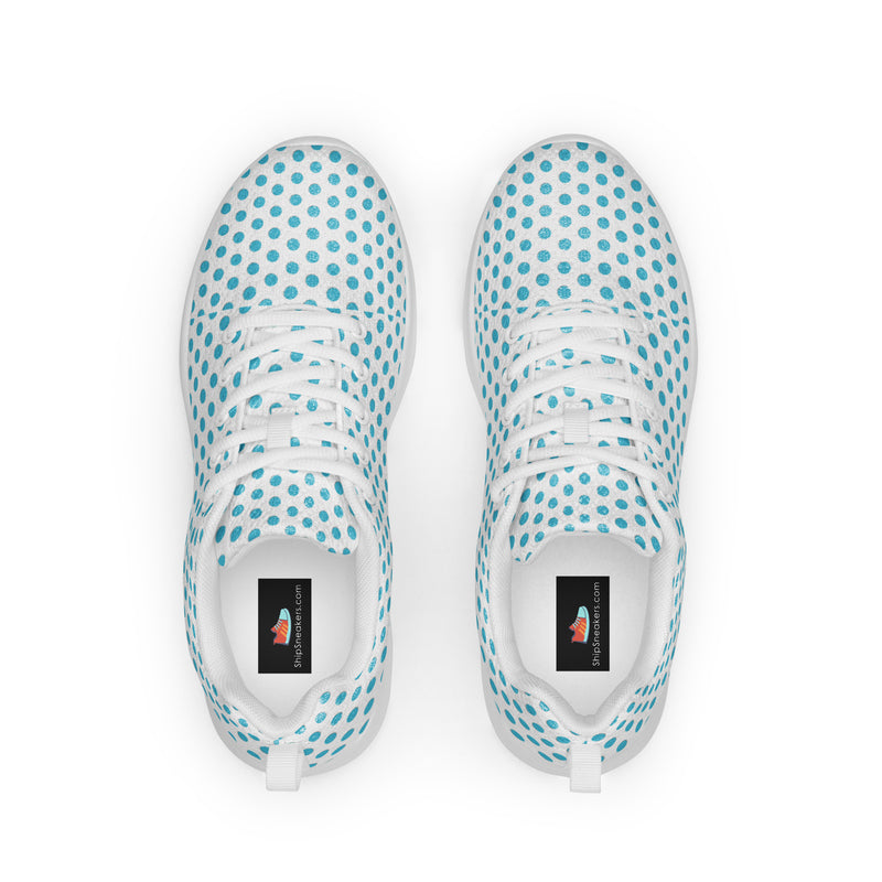 Baby Blue Dot Athletic #133 - Back View | HA!LO Canvas Sneakers