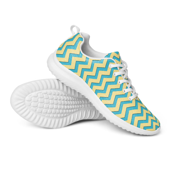 HA!LO Teal Chevron — Men's Canvas Athletic Sneaker