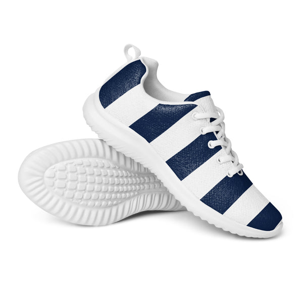 HA!LO Navy Wide Stripe — Men's Canvas Athletic Sneaker