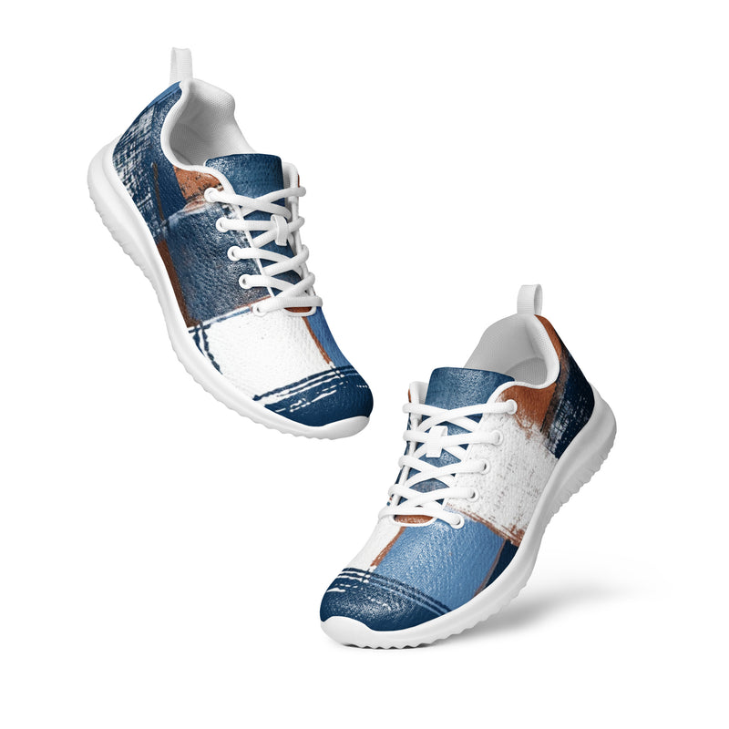 Dark Denim Patch Athletic #150 - Top Down View | HA!LO Canvas Sneakers